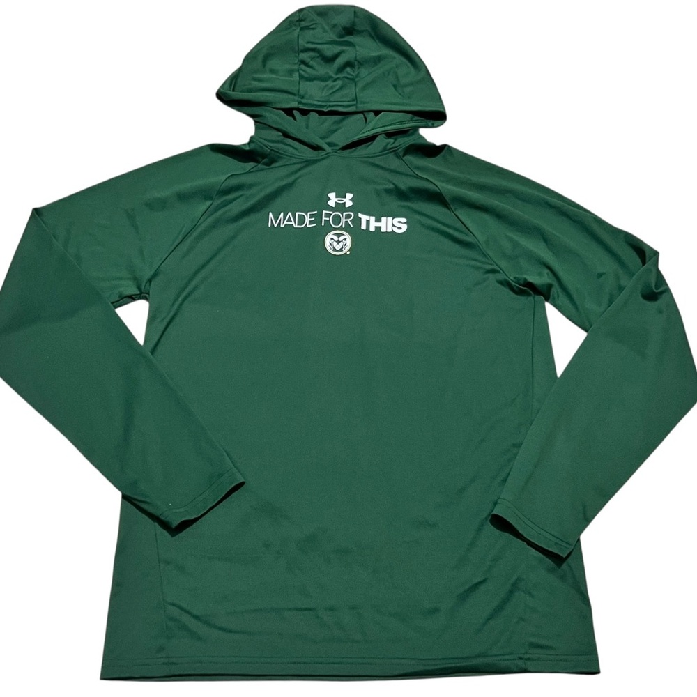 Under Armour‎ Colorado State Rams green shirt Hoodie long sleeve size small